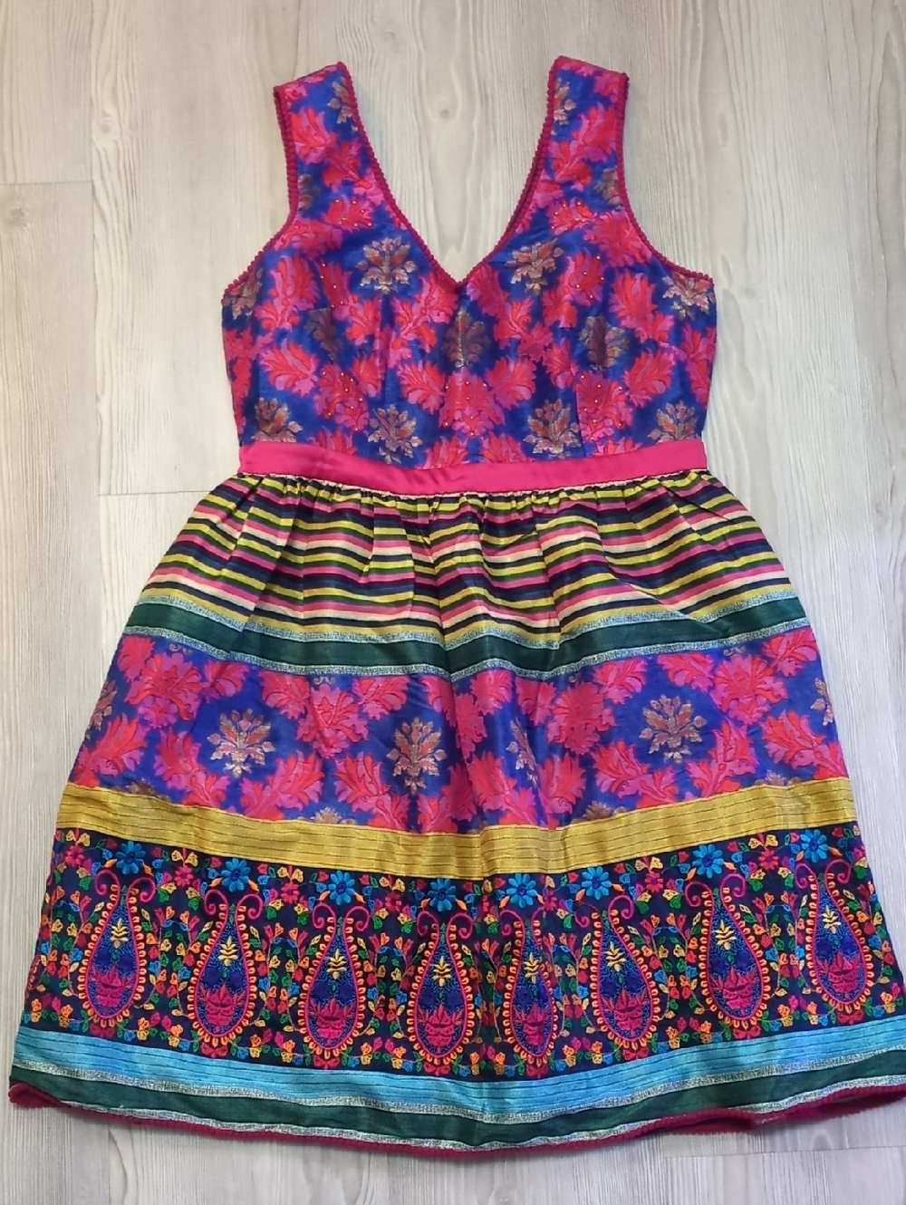 Anthropologie Payal Jain Francesca dress vibrant embroidered Wedding Guest 12